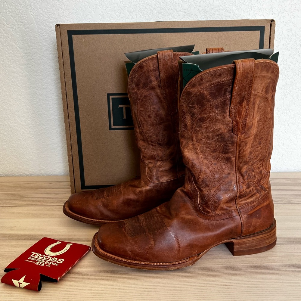 Men’s Tecovas Square Toe Cowboy Boots, “The Doc Scotch Goat”.